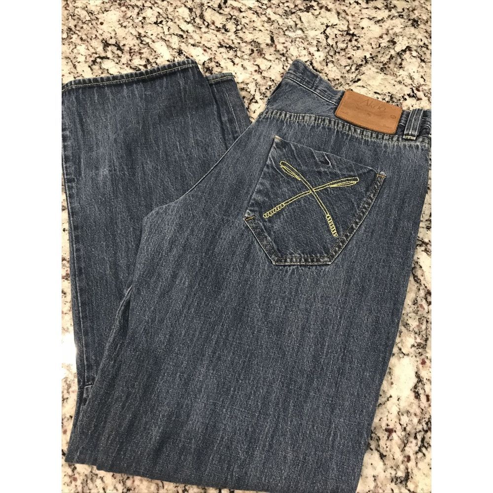 AKOO MEN'S 5 POCKET JEANS SIZE 36 X‎ 32 Made In China Chinese Jeans